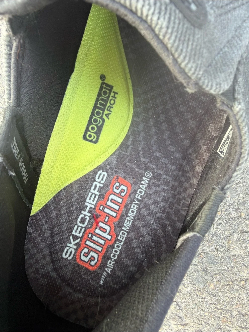 Skechers Gray Canvas Slip-On Loafers